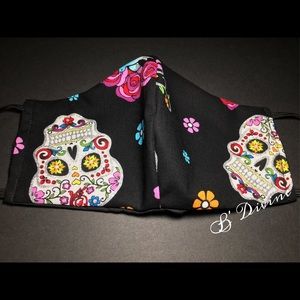 Hand Crafted Accessories - Glitter Sugar Skull Face Cover Hand Crafted Accessories - Glitter Sugar Skull Face Cover